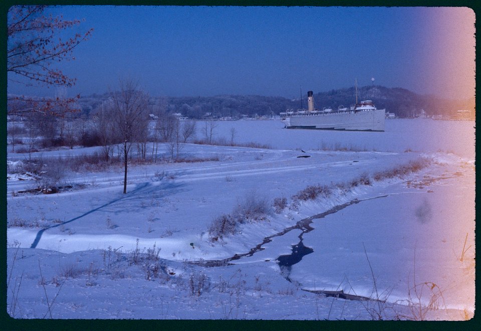 Kalamazoo Lake with Baldy in background 1980